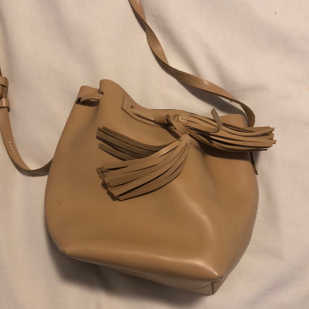 Jcrew beige mini bucket bag